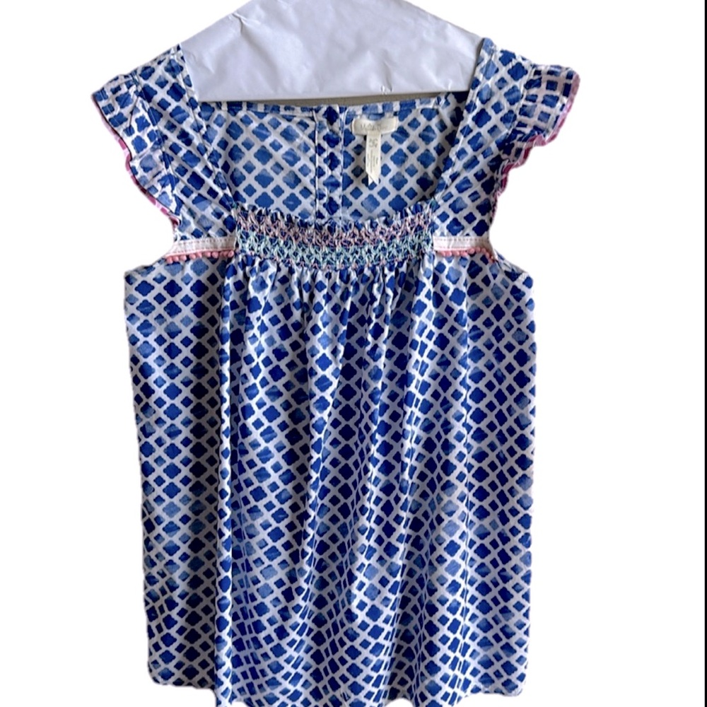 Matilda Jane Women’s Blouse Size Small Sleeveless Pastel Ruffle Shoulder